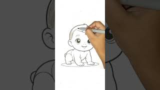 🖌️ Easy Baby Drawing Tutorial Step-by-Step for Kids And Toddlers | Drawing For Baby | Part 01
