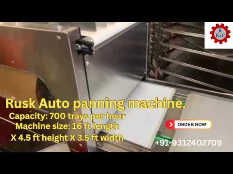 Rusk Auto panning machine. #bakerymachines