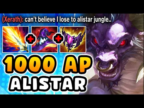 When Alistar Jungle gets 1000+ AP it's Game Over.. (enemy tilted)