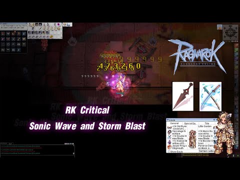 [iRO Chaos] Biolab 5 Rune Knight Critical Auto Sonic Wave and Storm Blast #RKcrit #biolab5 #iro