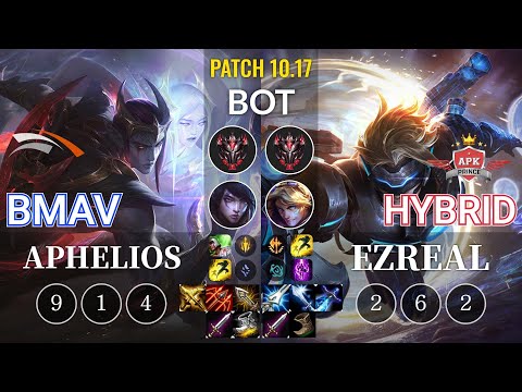 HLE Bmav Aphelios vs APK HyBrid Ezreal Bot - KR Patch 10.17