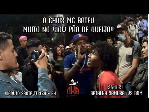 Chris MC vs Flow pão de queijo - Batalha Samurai x BDM - BH 26.11.21
