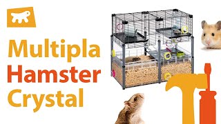 Ferplast (Ферпласт) Cage Multipla Hamster Crystal Black клетка для хомяка, 72,5x37,5x62 см (черный металл)