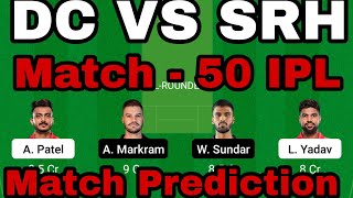 dc vs srh dream11 team | delhi vs hyderabad dream11 team prediction | dream11 team of today match