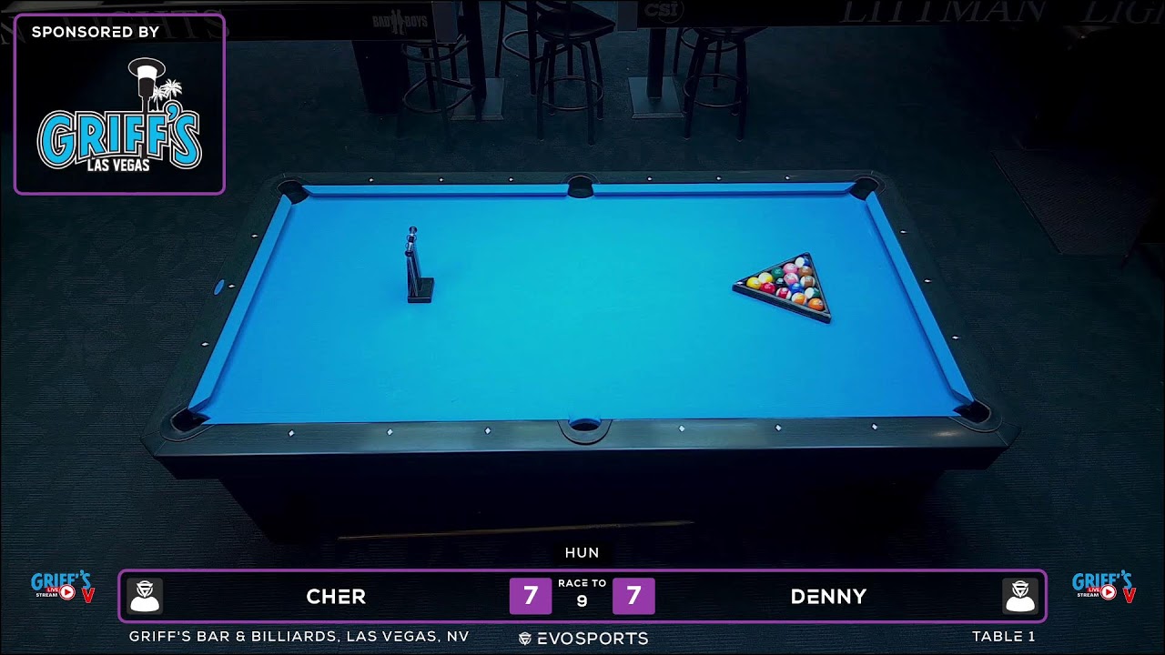CHER  vs DENNY - GRIFF'S BAR & BILLIARDS - TABLE 1 | EvoSports
