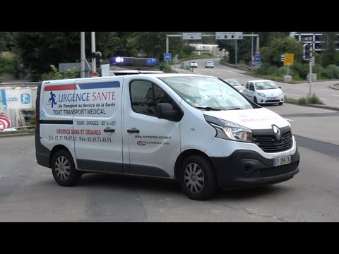 Urgence Santé Normandie en urgence a Rouen // French organ and blood transport responding urgently