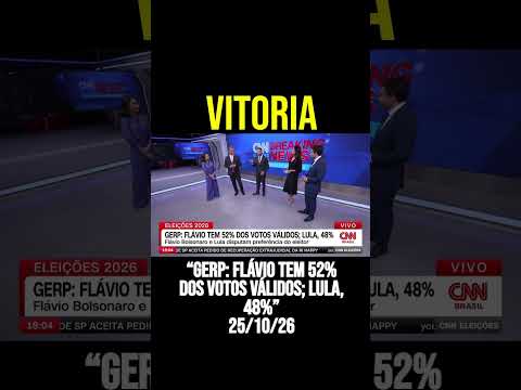 Segundo Gerp o Flávio tem 52% dos votos válidos; Lula, 48% no segundo turno!
