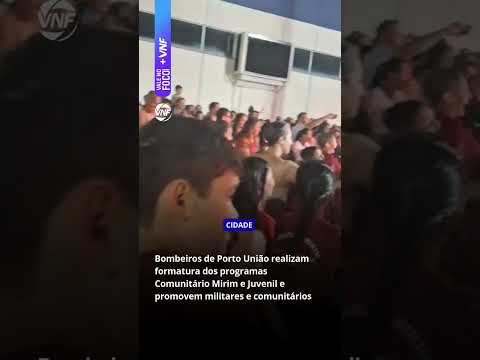 Bombeiros de Porto União realizam formatura dos programas Comunitário Mirim e Juvenil