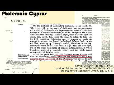 Ptolemaic Cyprus (Savile, Cyprus, 1878)