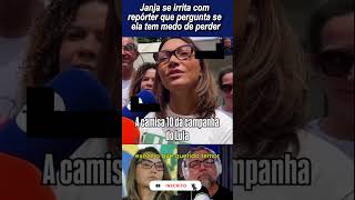 Dá pra ver que Janja não gostou nada da pergunta do repórter