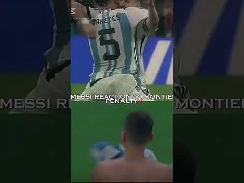 Messi reaction to montiel penalty❣️#messi