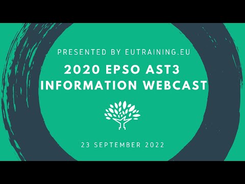 2022 AST3 EPSO Exams - Information Webcast