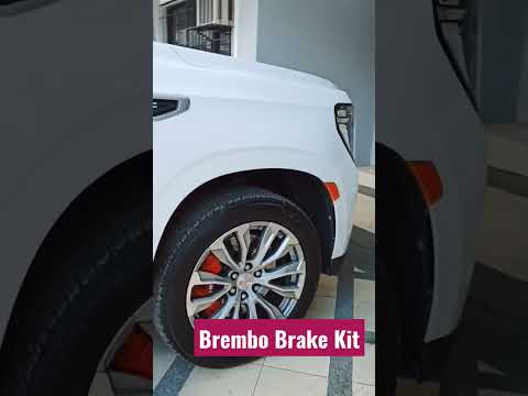 BREMBO BRAKEKIT ON GMC YUKON DENALI.  #brembo #aftermarket #autoparts #brake #bigbrake