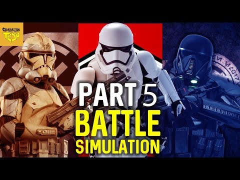 FIRST ORDER VS CLONE TROOPERS VS STORMTROOPERS (BATTLEFIELD SIMULATION)