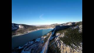 BARRIER LAKE MOUNTAINS , AB CANADA WINTER 2023 shot with DJI AVATA FPV DRONE