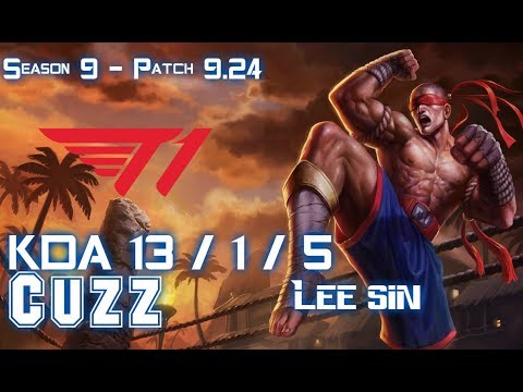 T1 Cuzz LEE SIN vs XIN ZHAO Jungle - Patch 9.24 KR Ranked