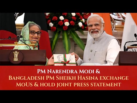 PM Narendra Modi & Bangladesh PM Sheikh Hasina exchange MoUs & hold joint press statement l PMO
