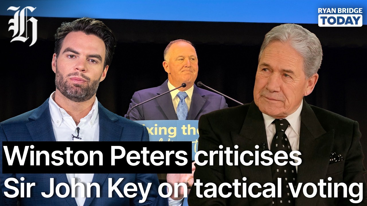 'Suicidal speech': Winston Peters criticises Sir John Key on tactical voting | Ryan Bridge TODAY