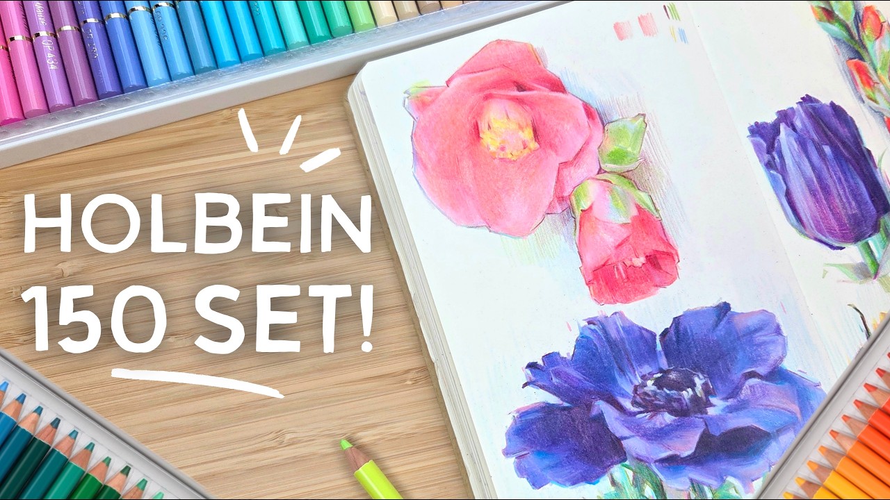 Using my DREAM set of Coloured Pencils (I'm very excited)