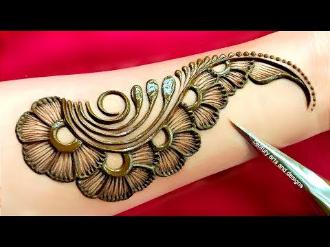 Very beautiful stylish front hand mehndi design | easy mehndi design | mehndi ka design | mehndi.