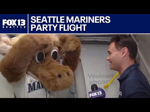 Hop aboard the Mariners ALDS party flight to Detroit | FOX 13 Seattle