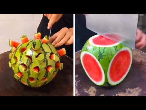 7 Crazy Techniques For Cutting Fruits And Vegetables In One Minute l Great Fruit Cutting Video