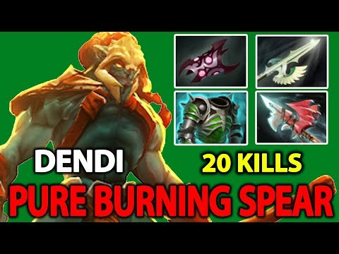 DENDI [HUSKAR] INSANE DPS WITH BURNING SPEAR PURE !