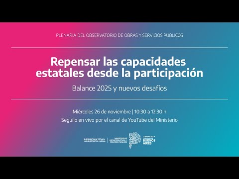 Plenaria 2025 – Observatorio de Obras y Servicios Públicos de la PBA