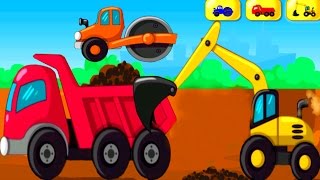 Learn Construction Building & Vehicles for Kids | Cars Trucks and Excavator Games for Children