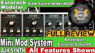 Video thumbnail for AJH Synth MINI MOD REVIEW: AJH Synth MiniMod System (FULL) Review Eurorack Modular Synth (2018) by SonicVoltage