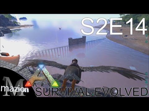 ARK: Survival Evolved - Base Building with Mennace! Water Pen! S2E14 Gameplay