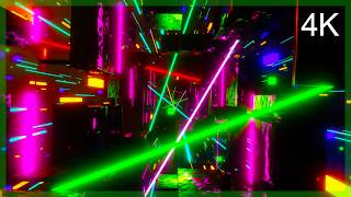 VJ Loop Neon bright Lights Abstract Background Video 4K