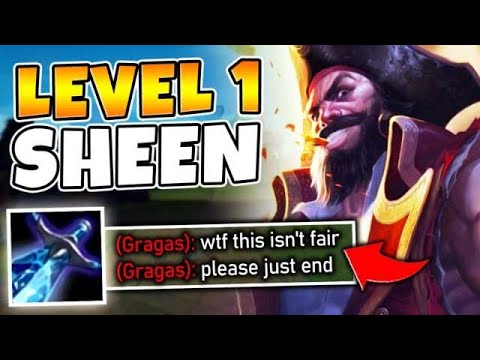 I GOT A SHEEN AT LEVEL 1 WTF!? THE ENEMY TEAM WAS FURIOUS - League of Legends