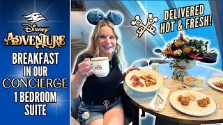 Hot Breakfast Delivered to our Concierge One Bedroom Suite | Disney Cruise Adventure | Luxury Travel