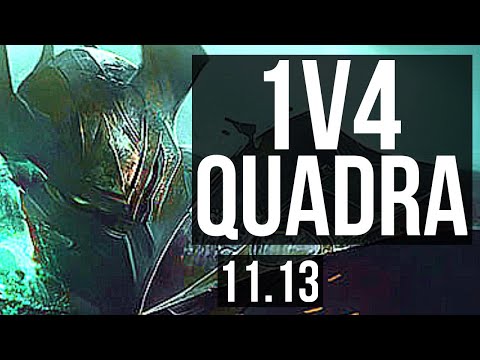 MORDEKAISER vs AKALI (TOP) | 1v4 Quadra | EUW Diamond | v11.13