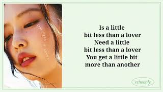 Download lagu JENNIE“LESS THAN A LOVER” lyrics mp3 Download lagu JENNIE“LESS THAN A LOVER” lyrics mp3