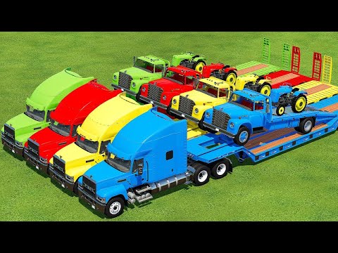 TRANSPORTING FREIGHTLINER & SMALL TRACTOR WITH MAC TRUCKS - Farming Simulator 22