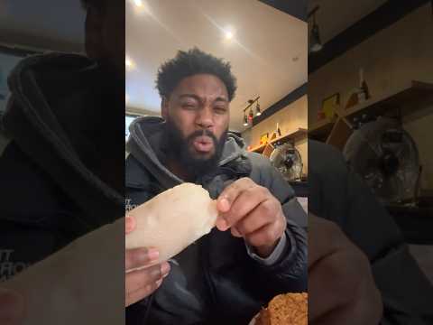 An American trying Jollof Rice for the first time! 🇬🇭 #jollofrice #food #americanabroad #london
