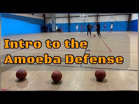 Dominick Young Teaches the Amoeba Defense to Premier Academy, Houston Texas #basketball