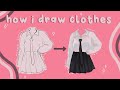 How I Draw And Color Clothes Tips Tricks For Shading