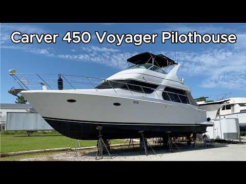 2000 Carver 450 Voyager Pilothouse Pier Pressure Video