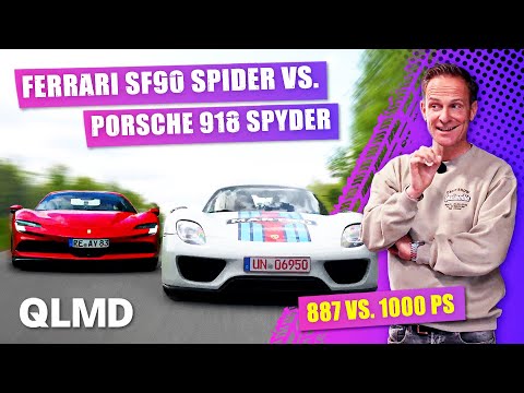 2 Ikonen, 1887 PS und 2 Millionen Euro 😳 |  Ferrari SF90 vs. Porsche 918 Spyder | Matthias Malmedie