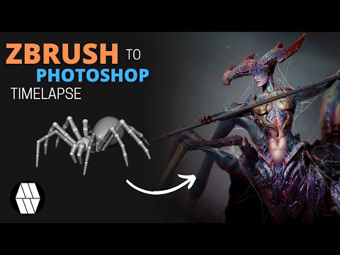 ZBrush to Photoshop Timelapse - 'Shelob/Spider Queen' Concept