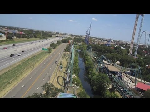 Shock Wave Front Seat on-ride HD POV Six Flags Over Texas