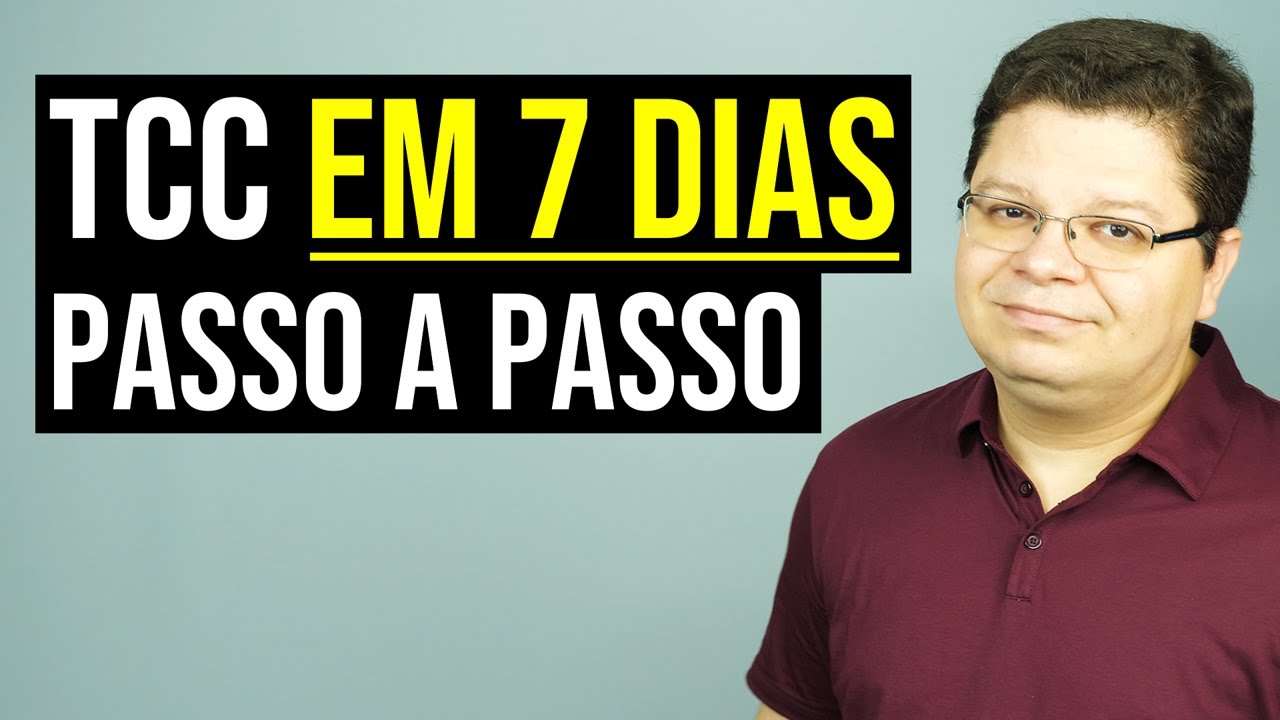 A VERDADE sobre como fazer um TCC em 7 dias! Passo a passo!!