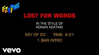 Ronan Keating - Lost For Words (Karaoke EZ Sing)