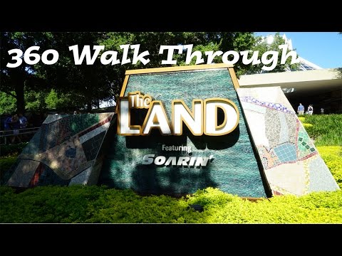 Disney World 360 videos | 360 Epcot Innoventions Land/Seas area walk through | FL Attractions 360
