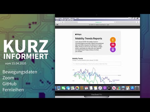 Bewegungsdaten, Zoom, GitHub, Fernleihe | Kurz informiert vom 15.4.2020