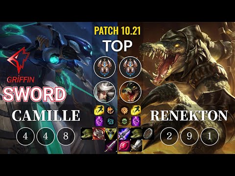 GRF Sword Camille vs Renekton Top - KR Patch 10.21