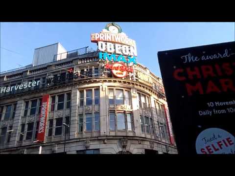 Manchester England in the lead up to Christmas 2016. Plus a street Incident w preachers !